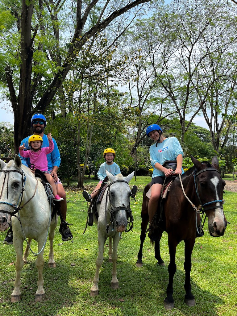 Family horseback riding Costa Rica