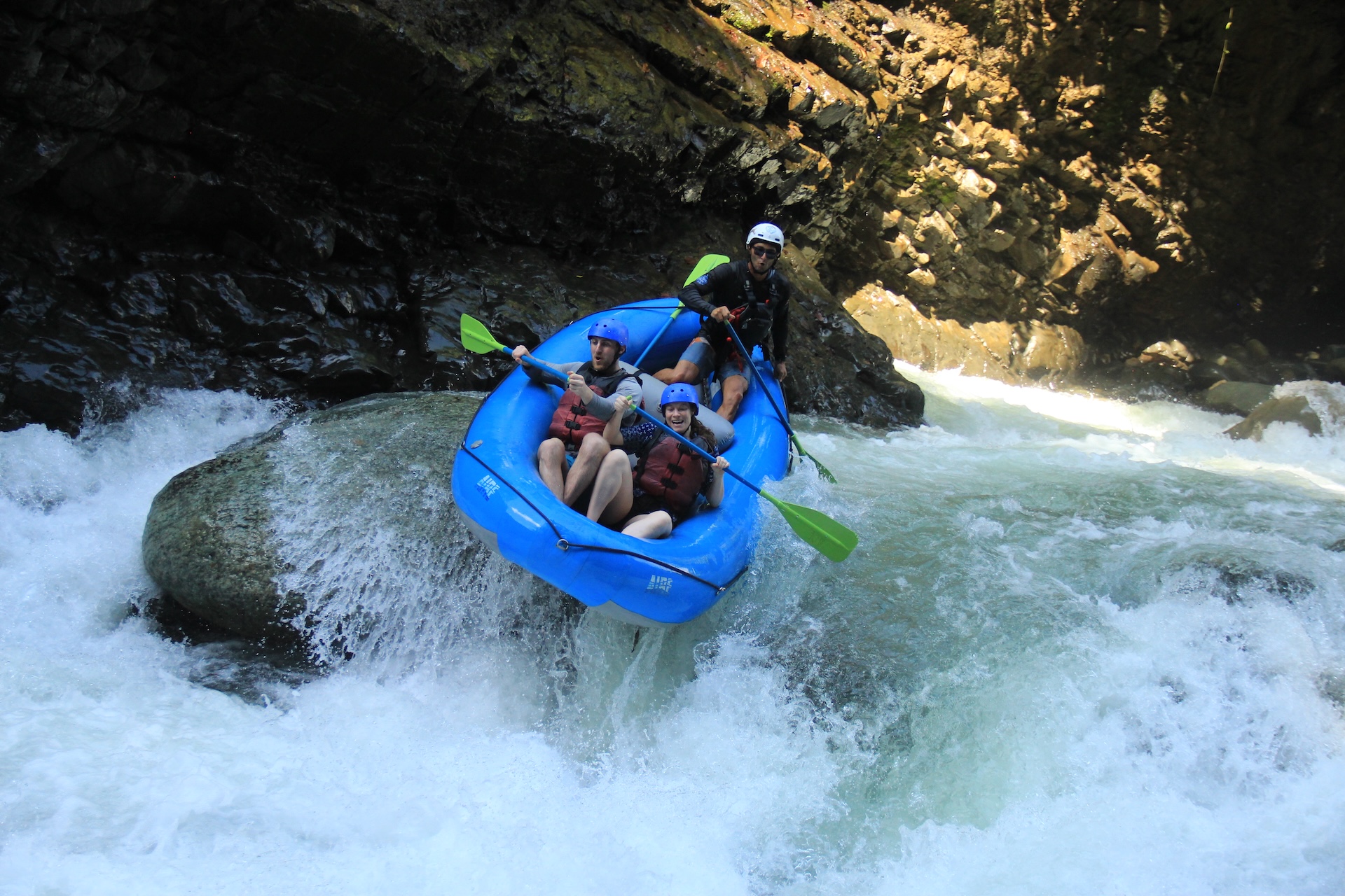 White-water rafting gorge Costa Rica