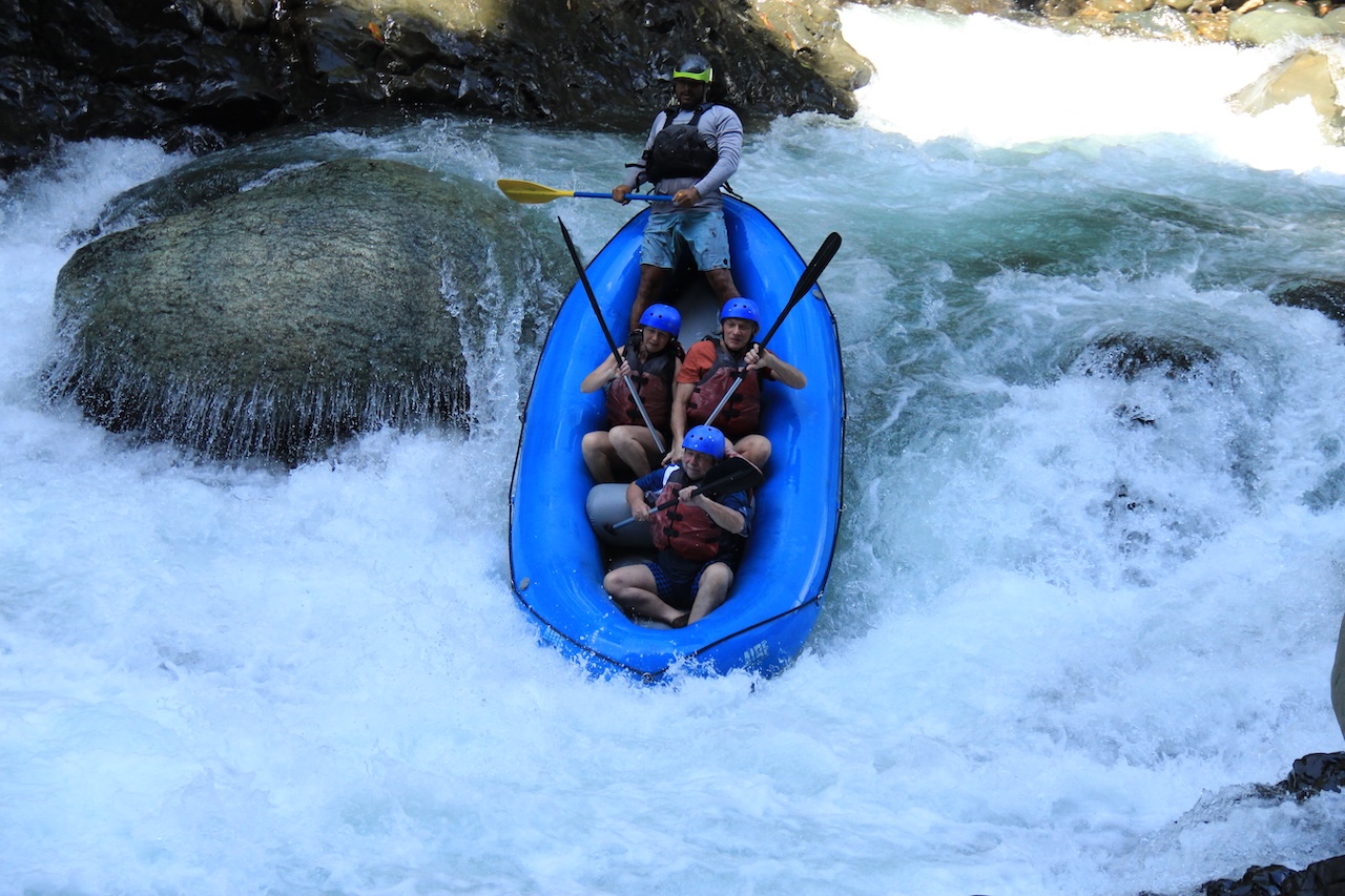 White-water rafting action Costa Rica