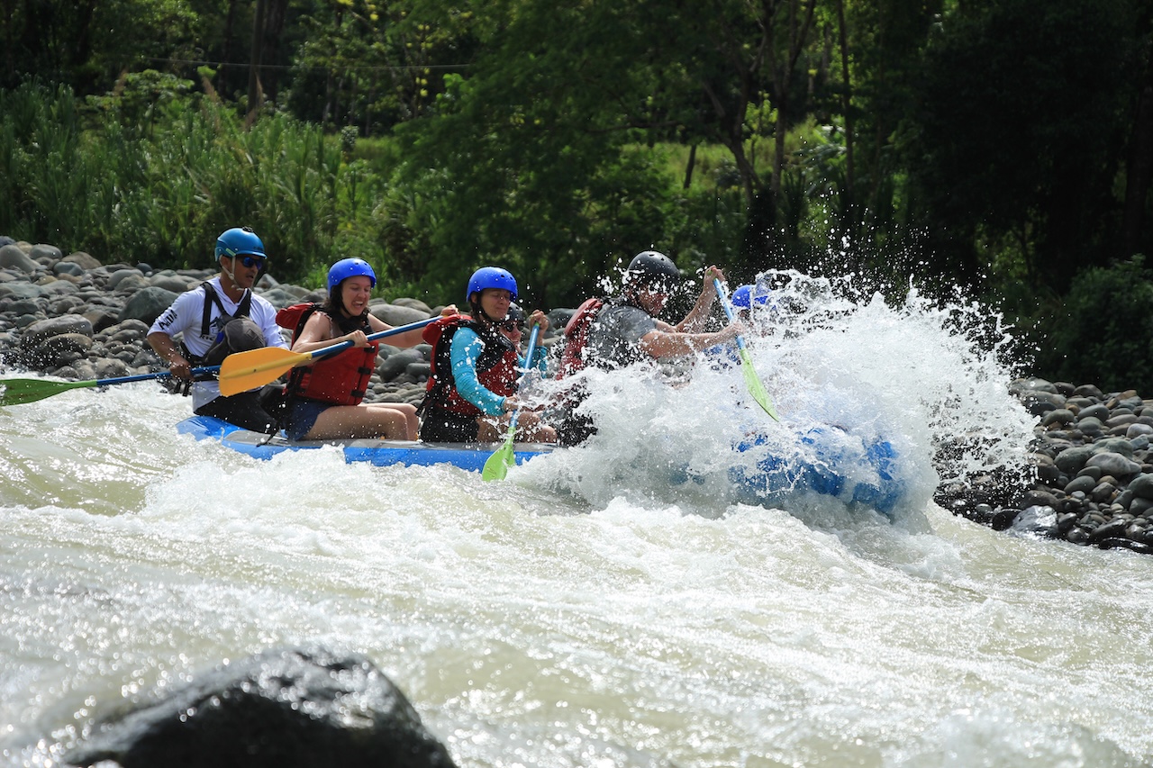 White-water rafting rapids Costa Rica